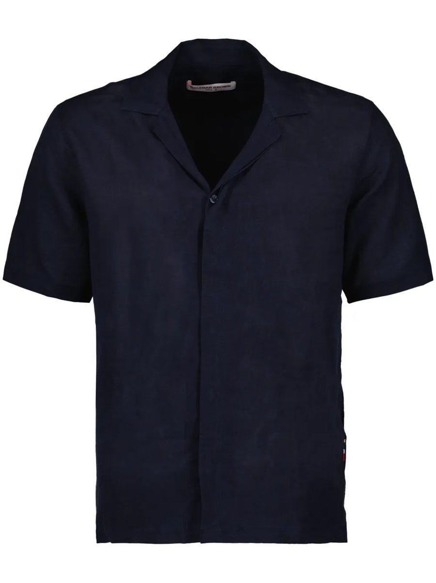 Orlebar Brown Linen shirt in navy