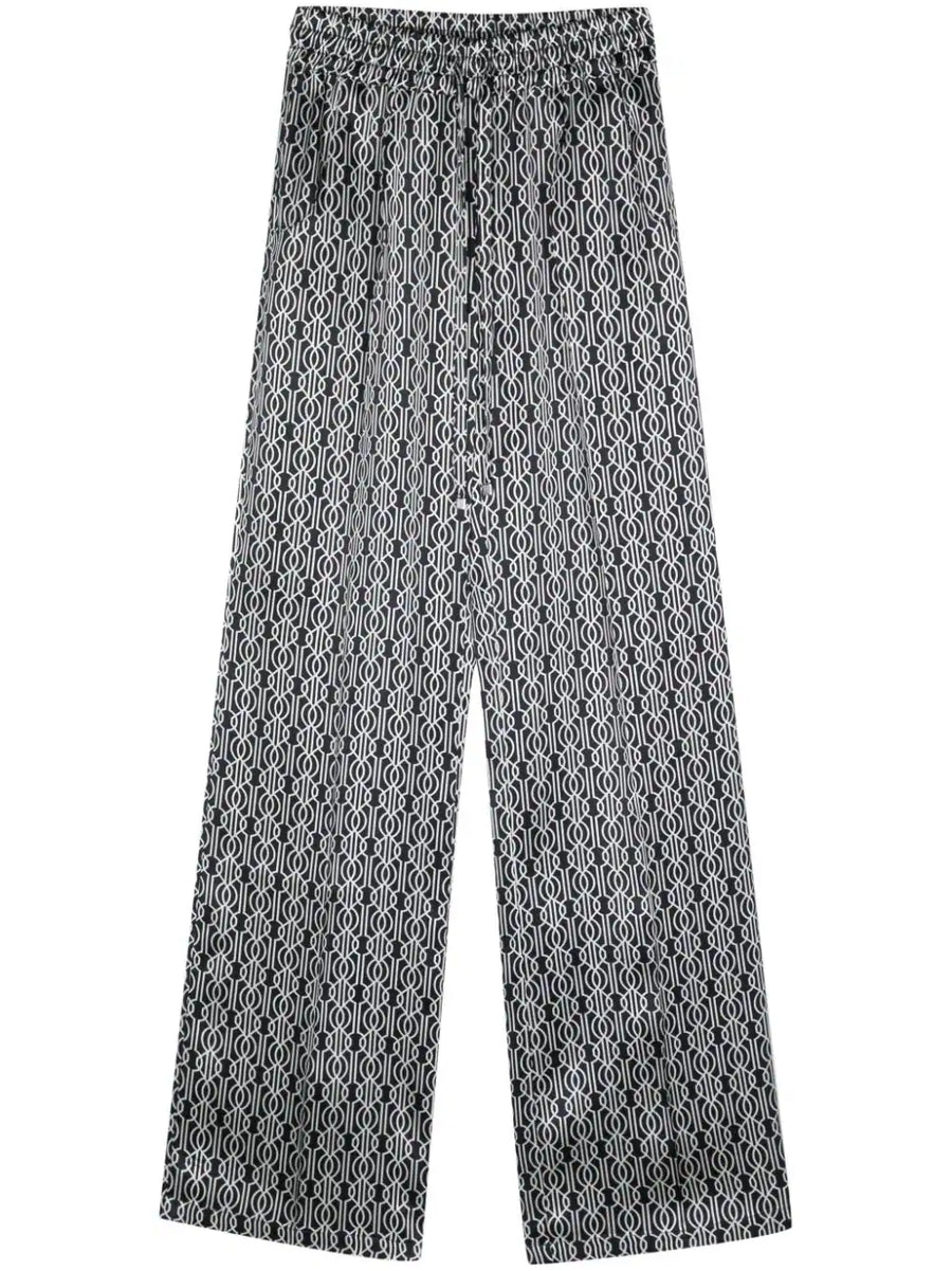 Kiton Silk 100% trousers in black