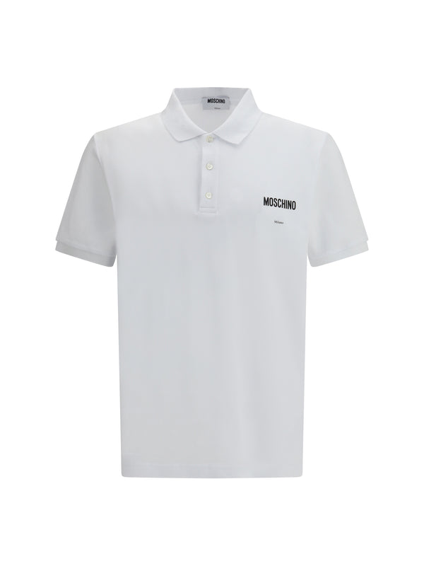 Moschino 100% Cotton polo shirt in white