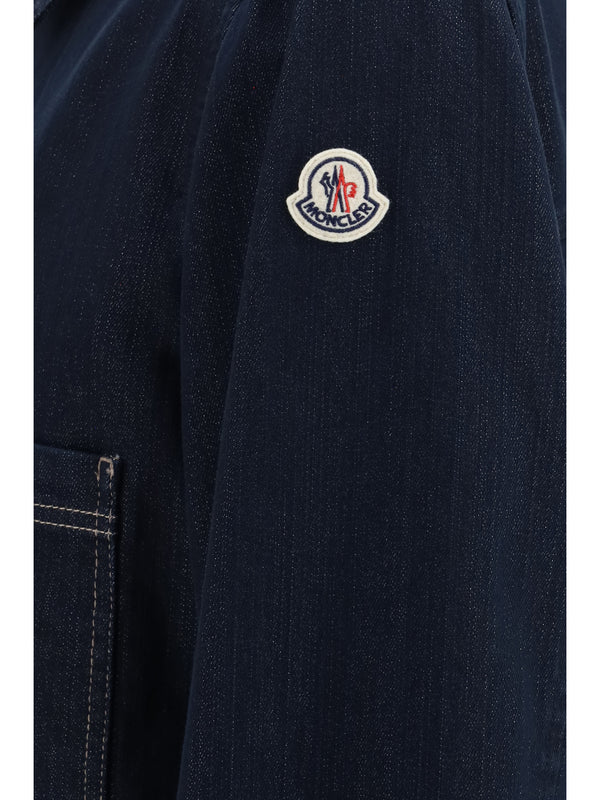 Denim Shirt Jacket Haderu Dark Blue Cotton