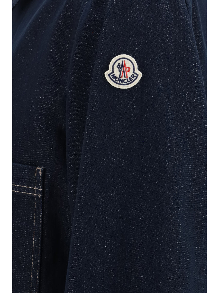 Denim Shirt Jacket Haderu Dark Blue Cotton