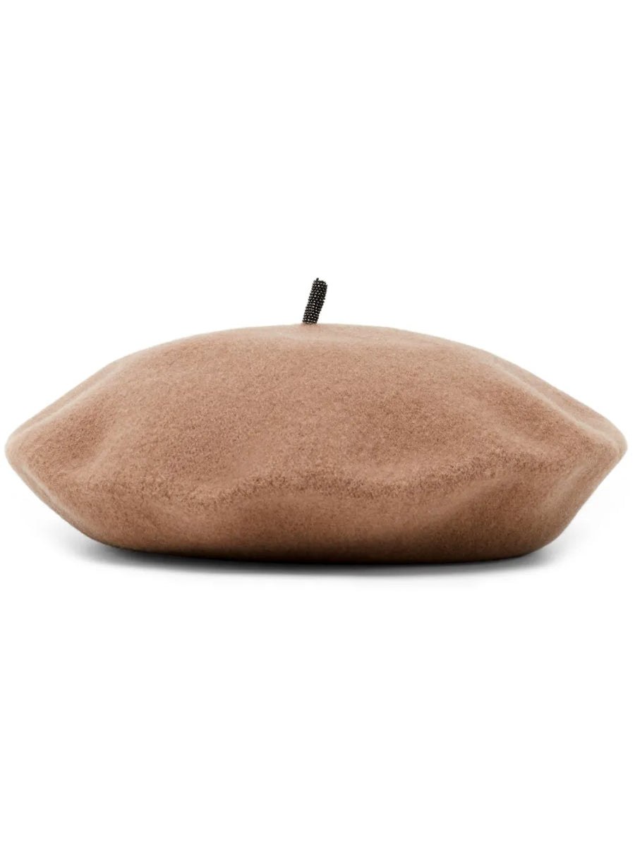 Brunello Cucinelli Wool 100% beret in beige