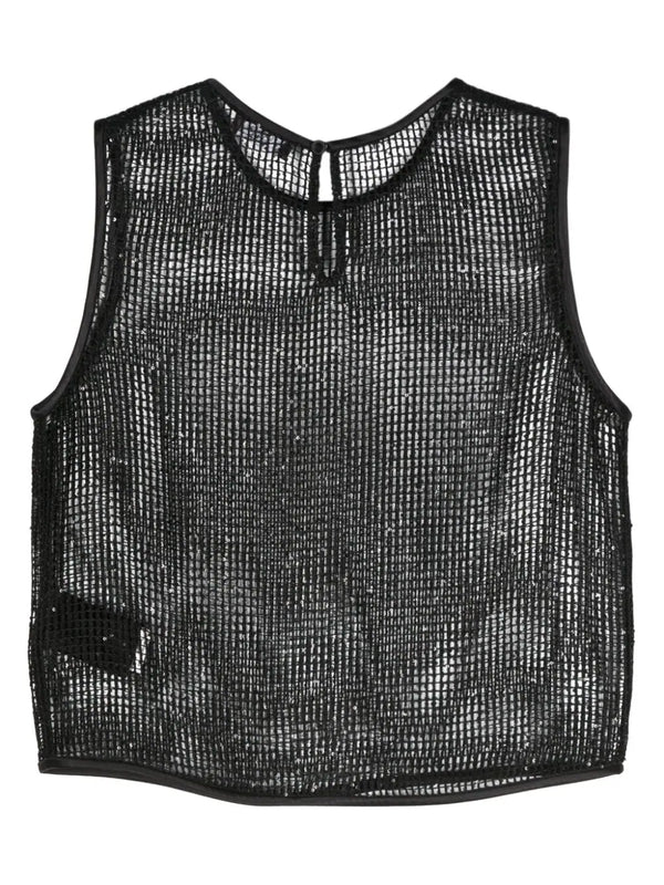 Peserico Silk 97% tank top in black