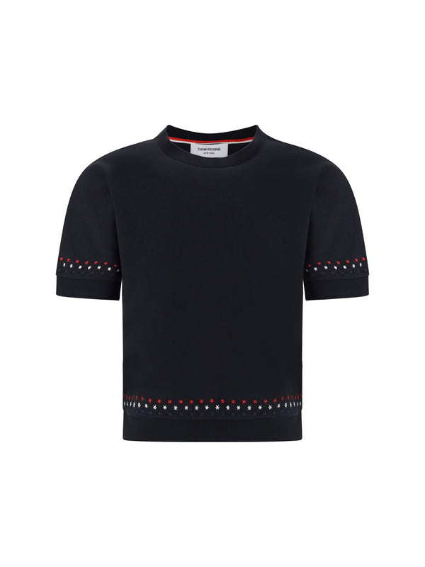 Thom Browne 100% Cotton t-shirt in black