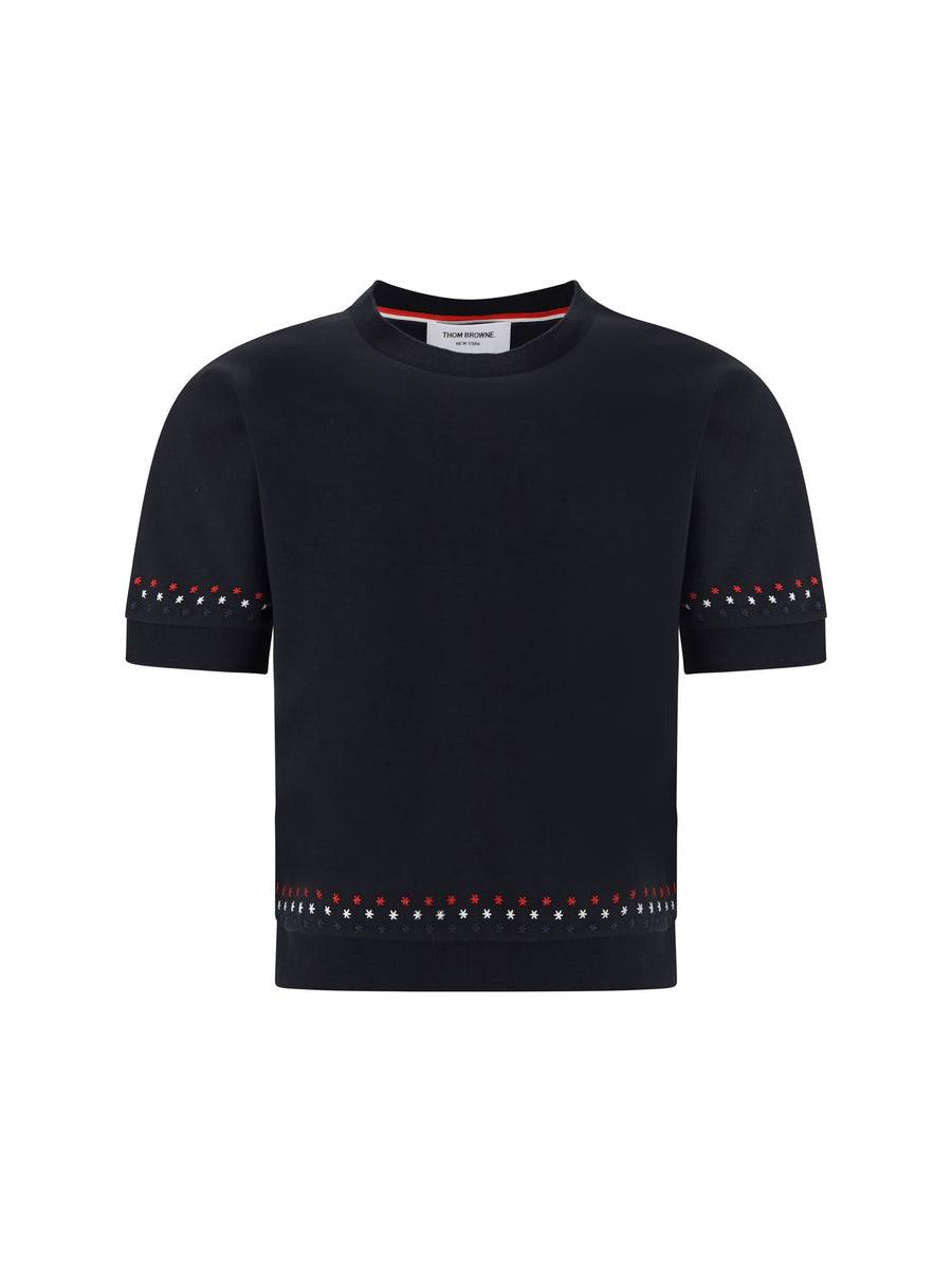 Thom Browne 100% Cotton t-shirt in black