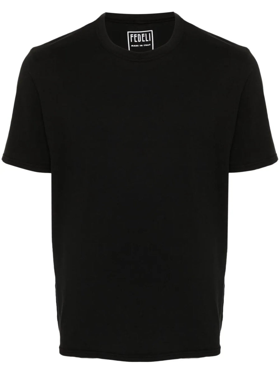 Fedeli Cotton 98% t-shirt in black
