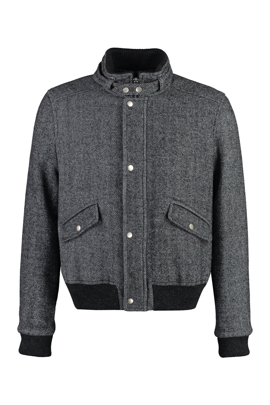 Peter Wool Bomber Jacket Gray Shell