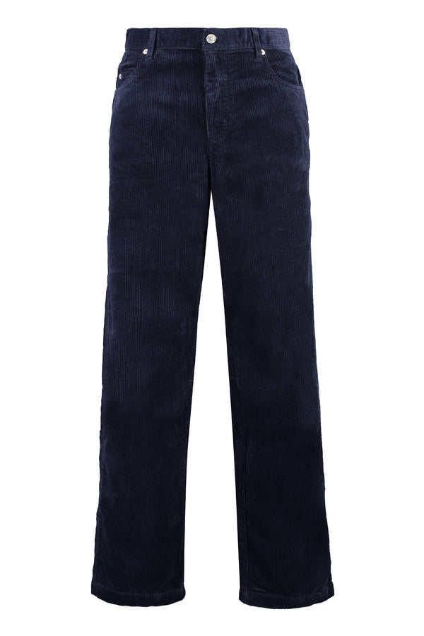Jorje Corduroy Trousers Blue Cotton
