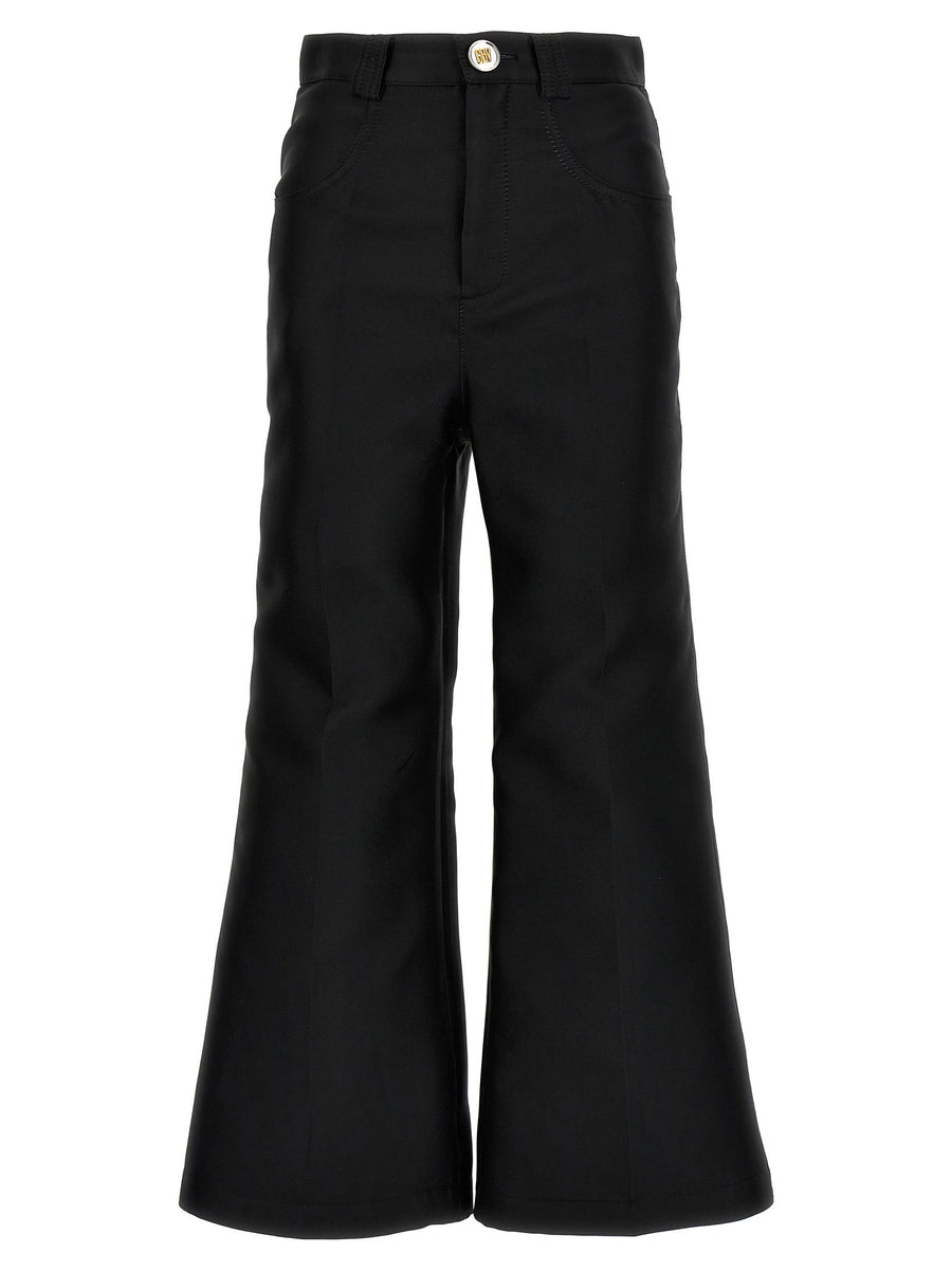 Giambattista Valli Silk-Blend Cropped Trouser — Black