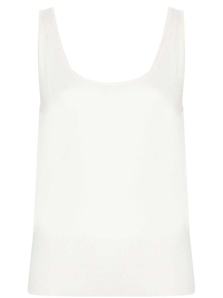 Eleventy Silk 55% tank top in white