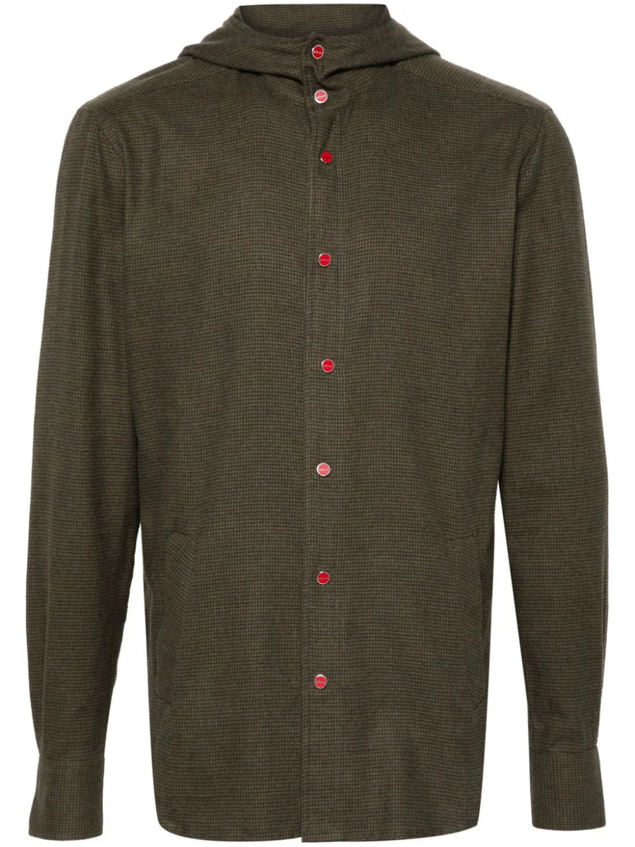 Kiton Cotton 100% hoodie in khaki