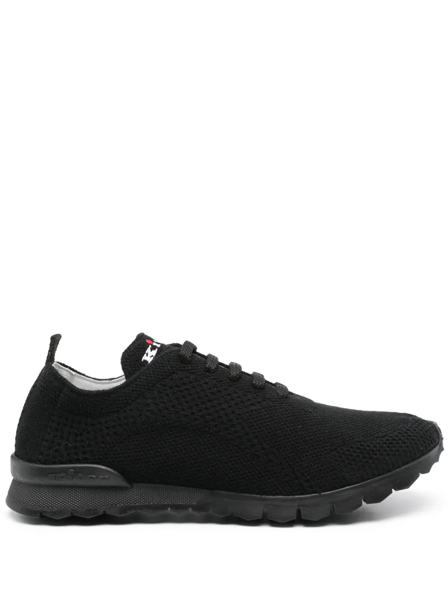 Kiton Outer: Fabric 100% sneaker in black