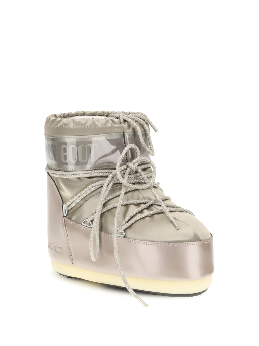Quilted Tall Platform Boots Platinum Upper: Nylon