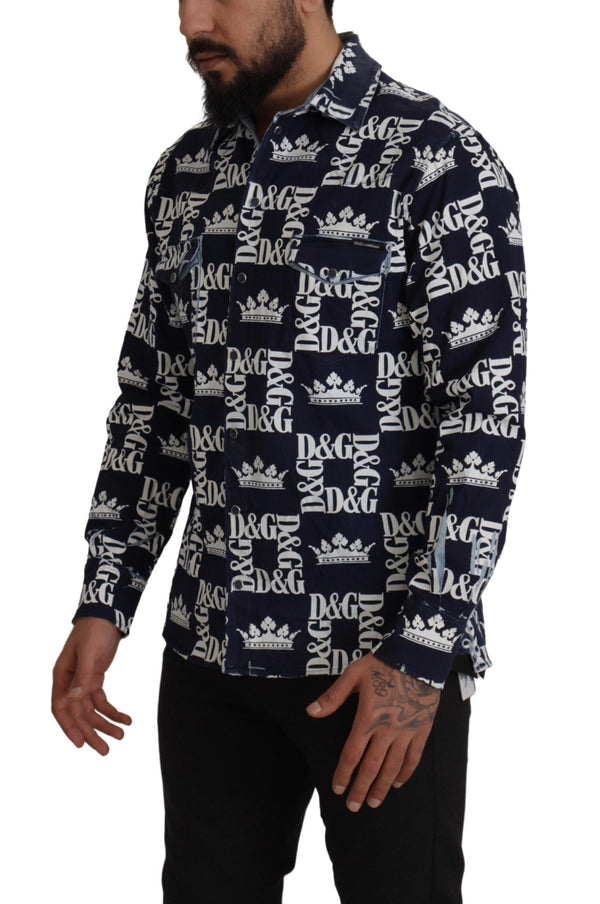 Dolce & Gabbana 98% Cotton shirt in navy