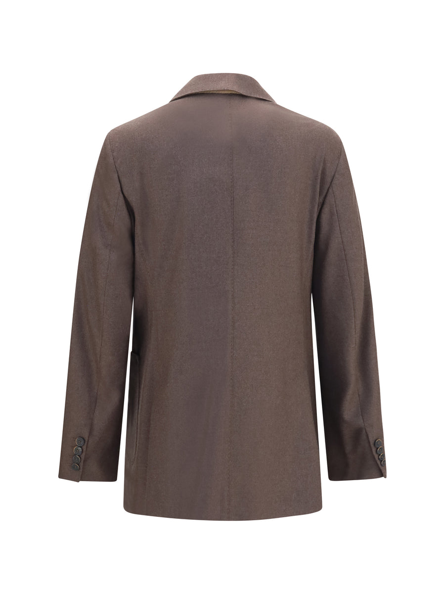 Blazer Cloruro Brown Cashmere Blend (capra Hircus) Jacket