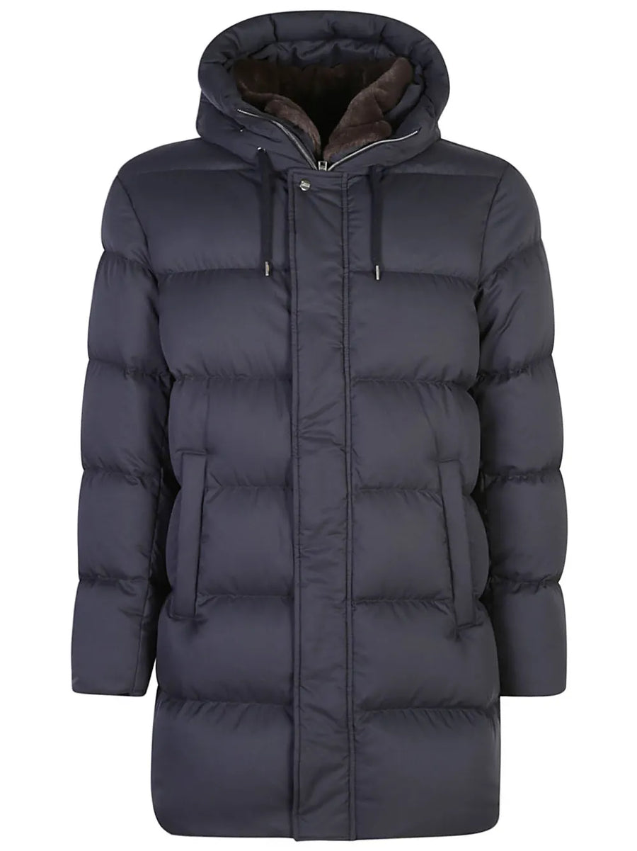 Herno Down-feather filling down jacket in navy