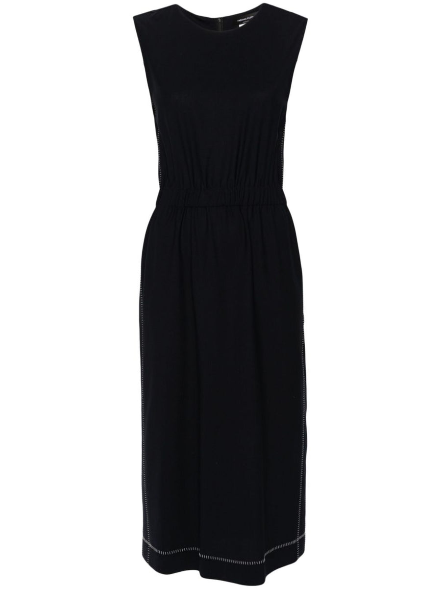 Fabiana Filippi Merino 75% midi dress in navy