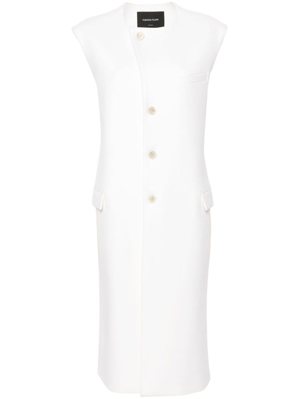 Fabiana Filippi Outer: Merino 95% coat in white