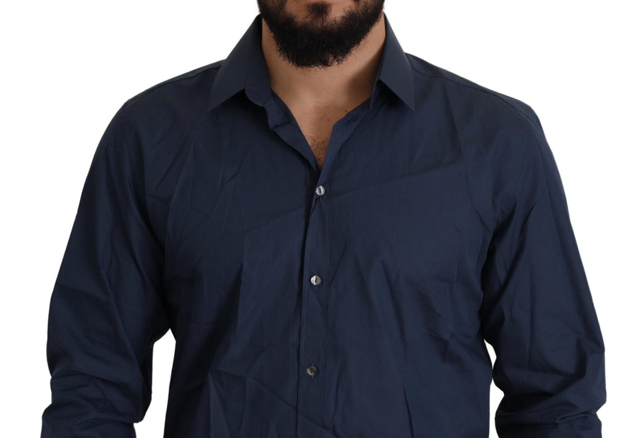 Dolce & Gabbana 100% Cotton dress shirt in navy