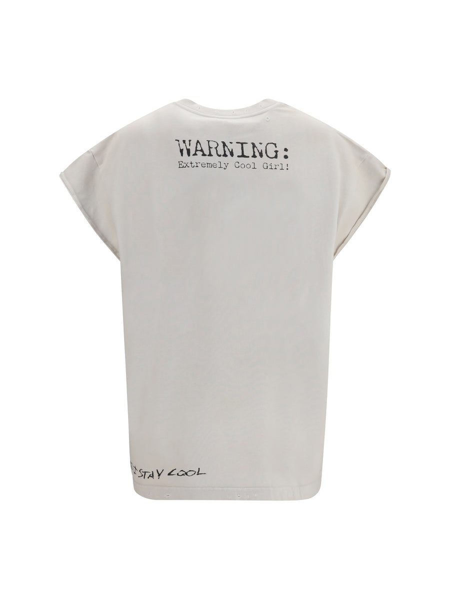Oversized Printed Cotton T-Shirt Blue T-shirts & Jerseys