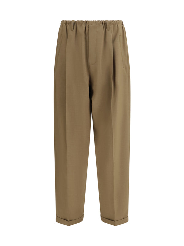 Trousers Peoples Pants Beige Polyester