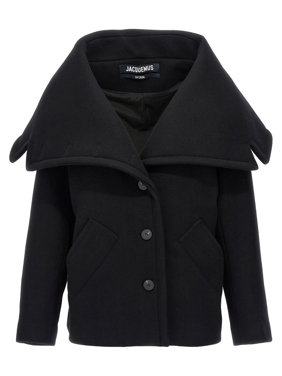 Jacquemus Le Caban Caruso Coat — Black