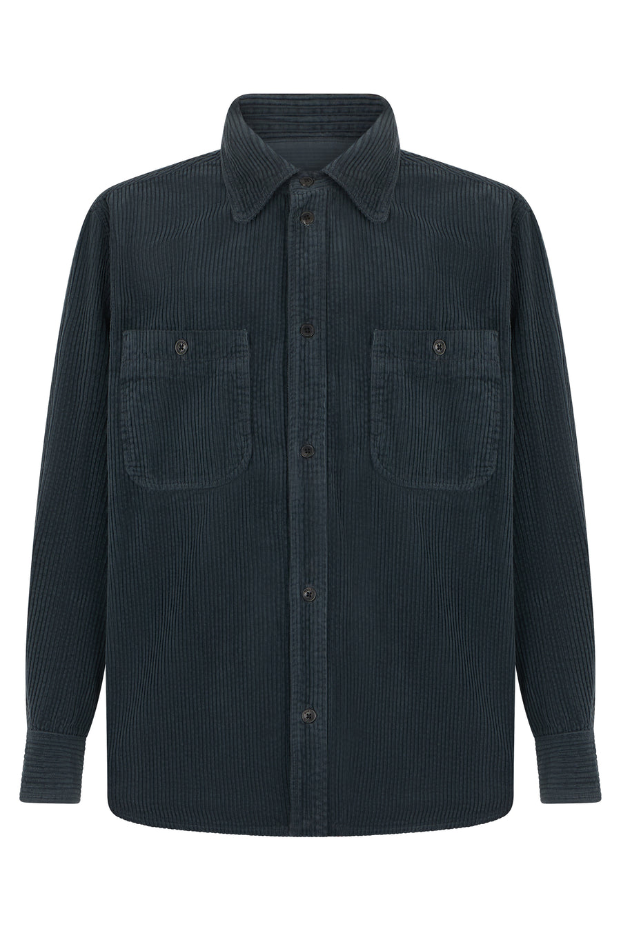 Cord Shirt Blue Fabric