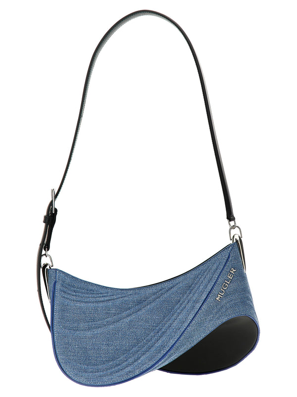 حقيبة Mugler كتف — زرقاء