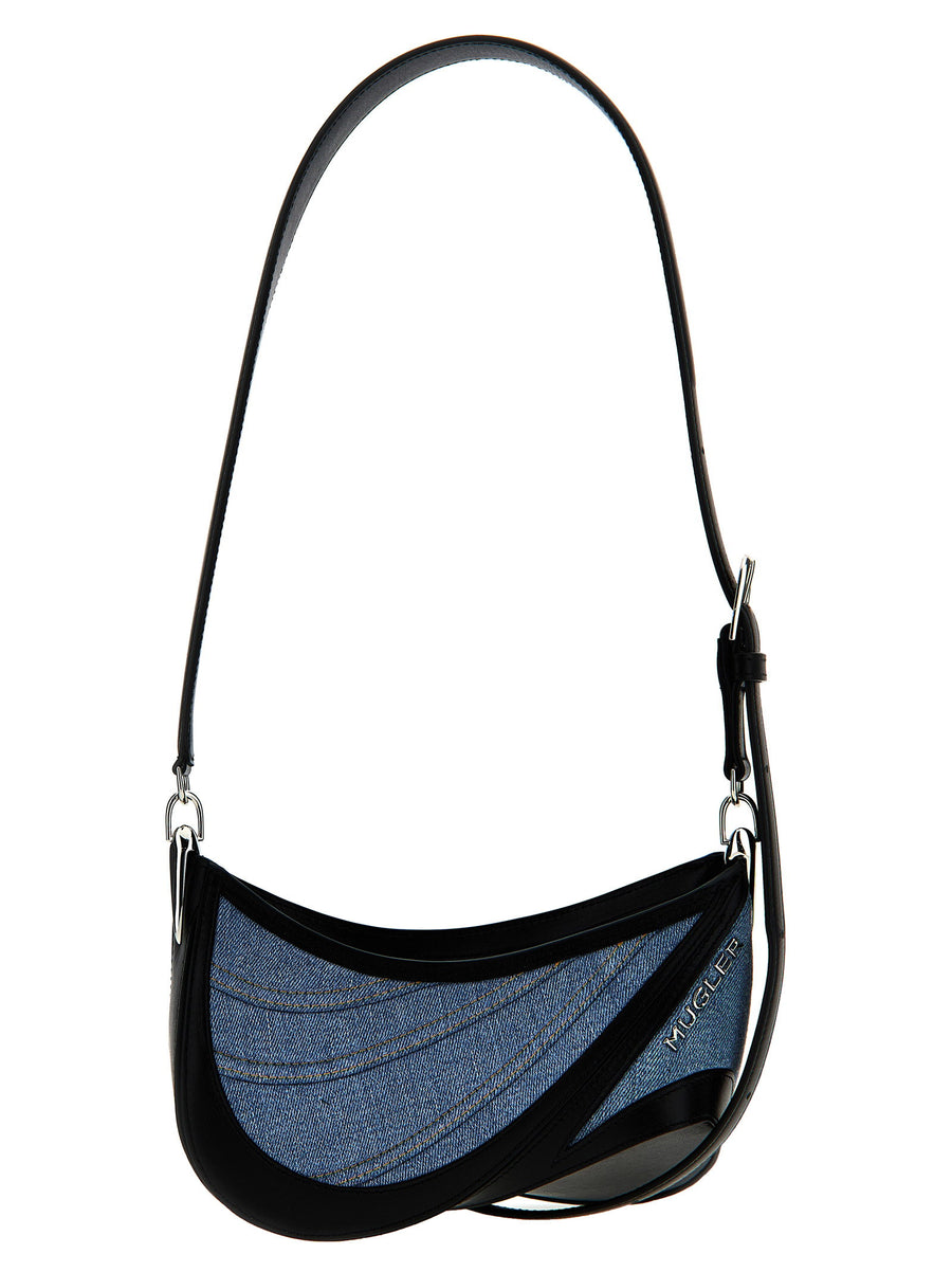 حقيبة سبايرل كيرف 01 من Mugler كتف — أزرق