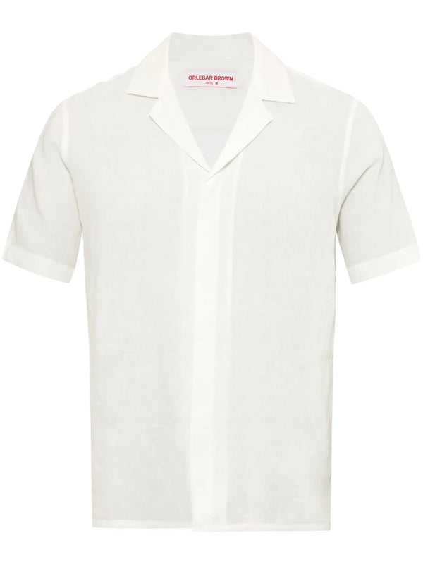 Orlebar Brown Linen/flax shirt in white
