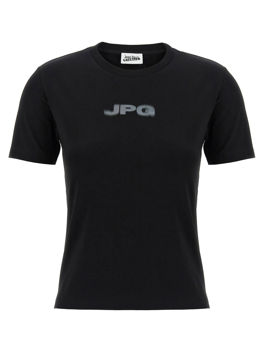Jean Paul Gaultier Logo-Print Organic Cotton T-shirt — Black