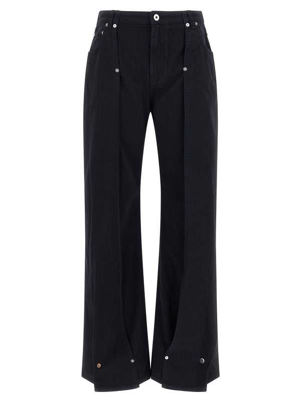 Jean Paul Gaultier Wide-Leg Denim Jeans — Black