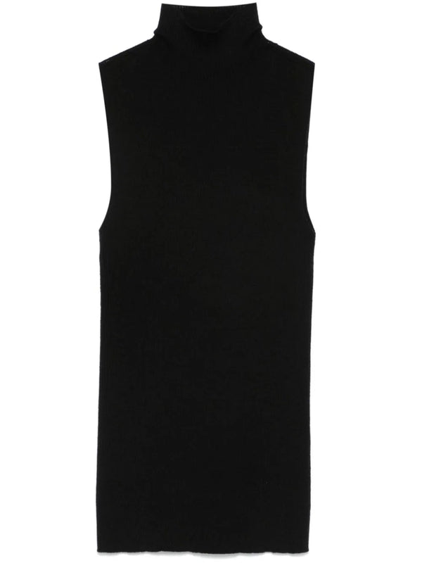 Peserico Virgin Wool 100% tank top in black