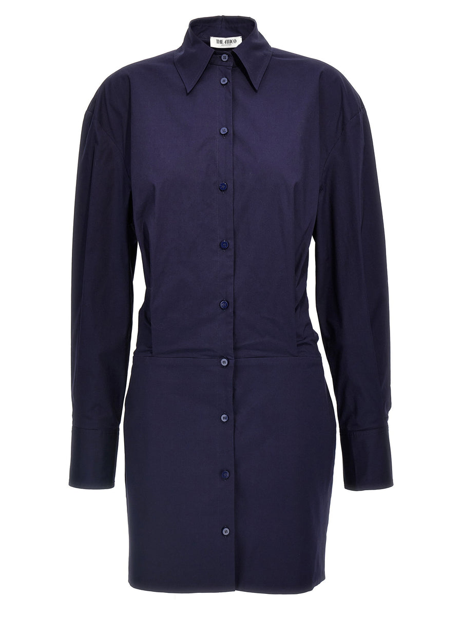 The Attico Chemisier Dress — Navy