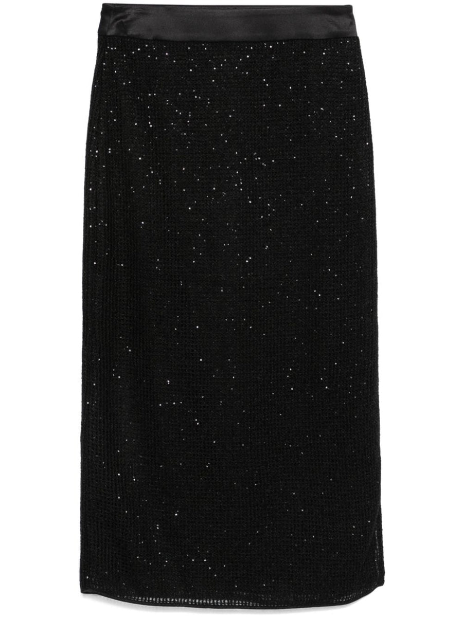 Peserico Outer: Acrylic 26% skirt in black