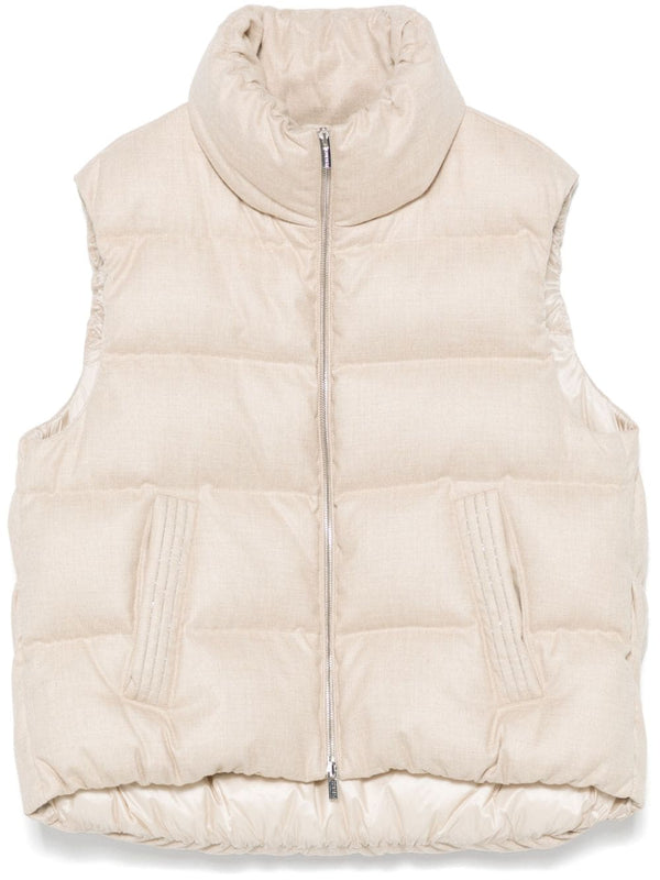 Peserico Outer: Polyester 70% gilet in beige