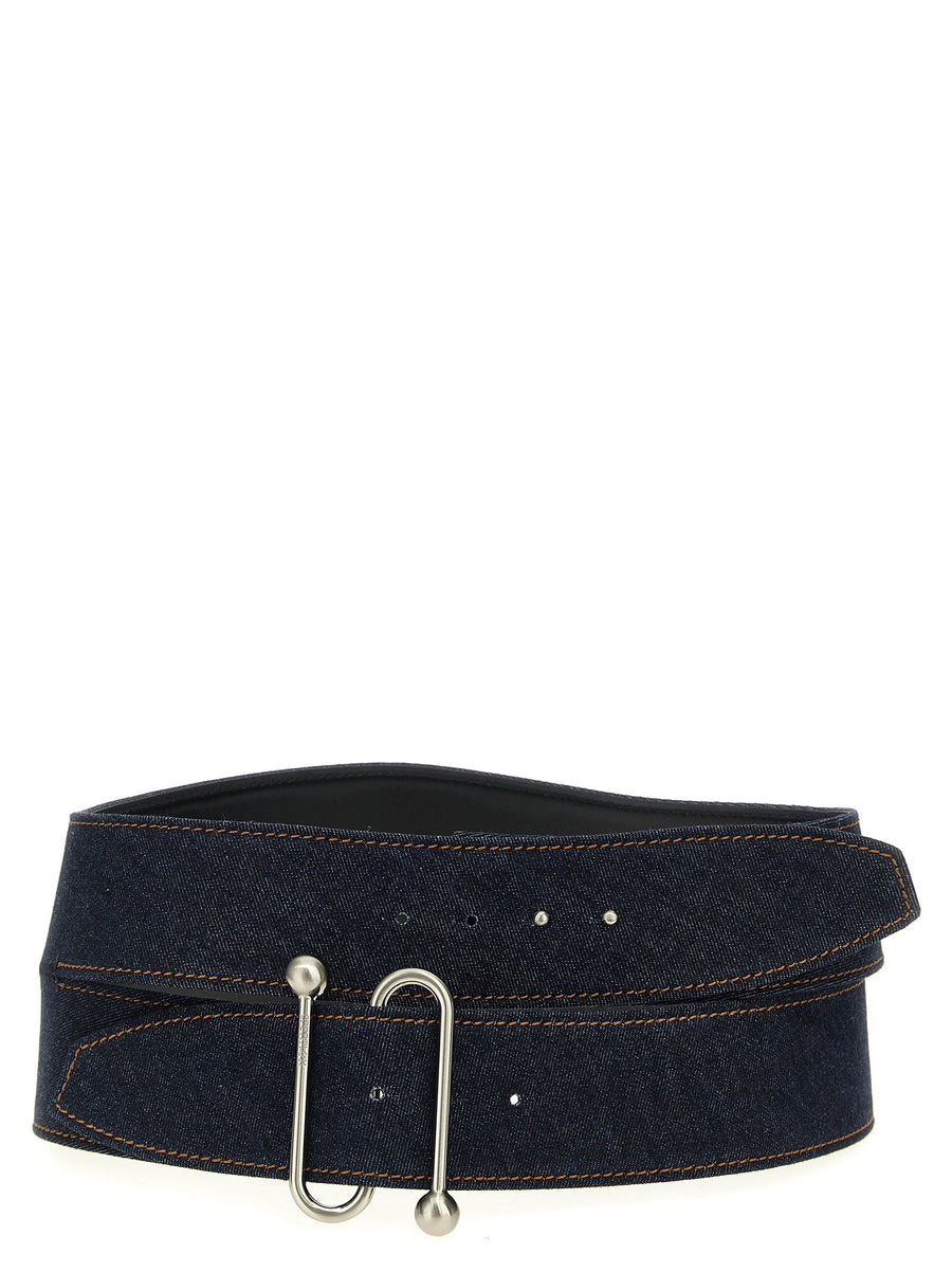 Sportmax Denim Maxi Belt — Navy