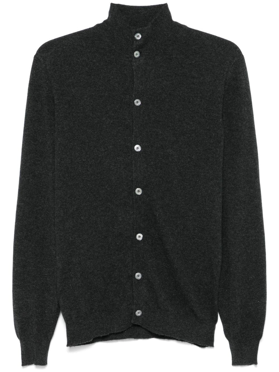 Fedeli Cashmere 100% cardigan in charcoal