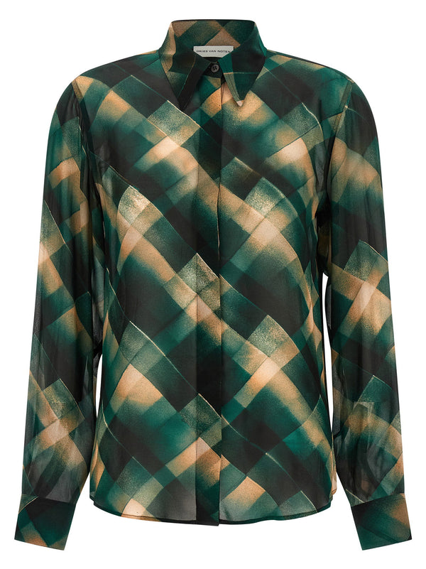 Dries Van Noten Chowy قميص — تيل