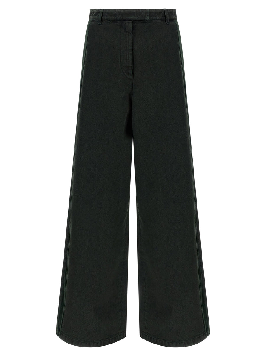 Dries Van Noten Velvet Insert Jeans — Black