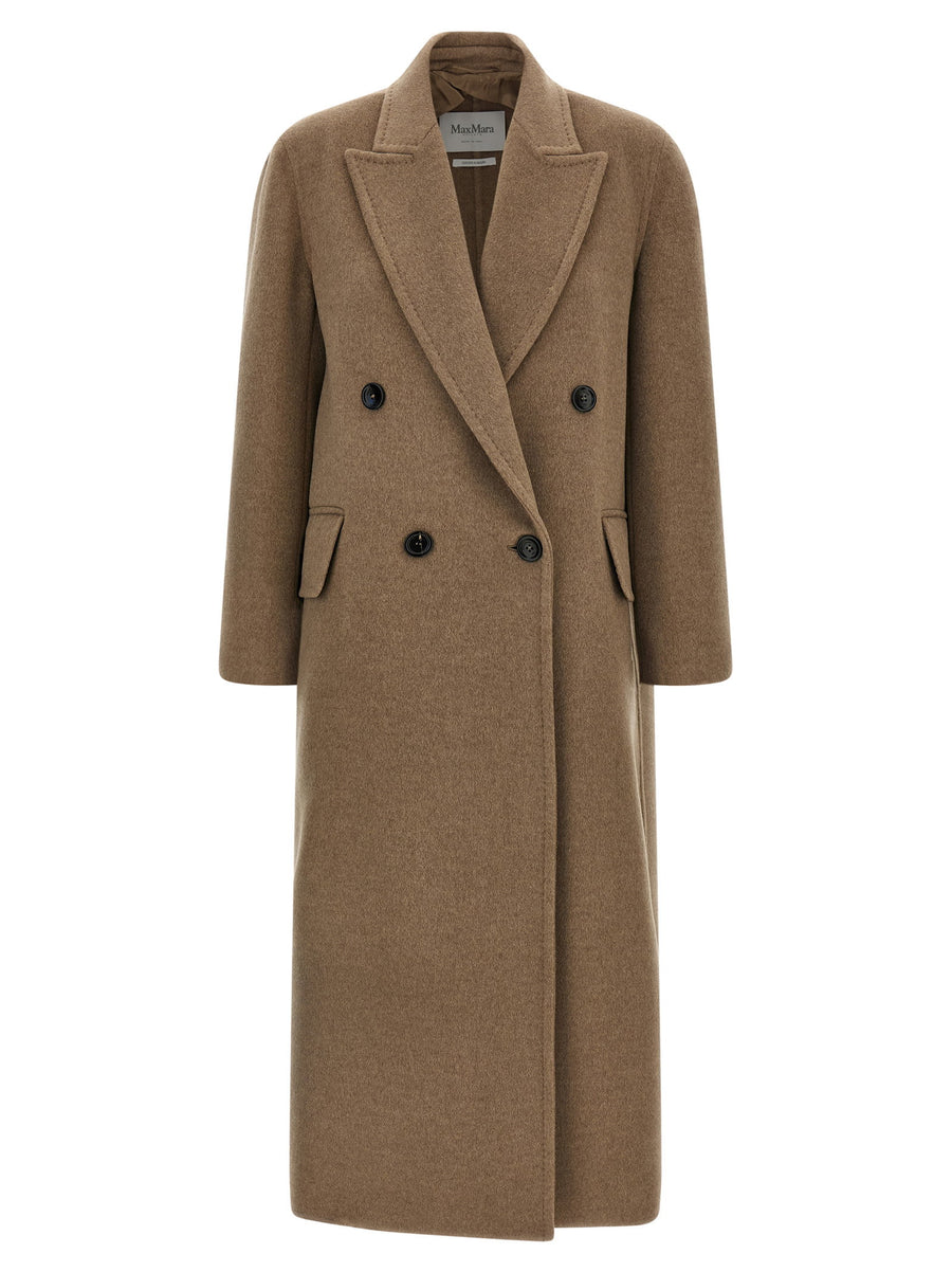 Max Mara Pure Cashmere Double-Breasted Coat — Camel