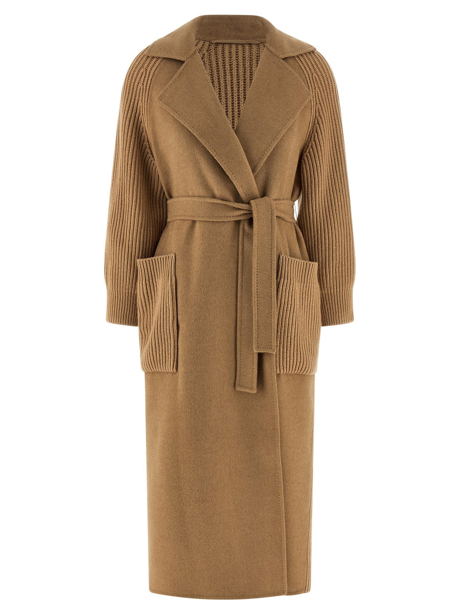 Max Mara بيرارد معطف — لون الجملي
