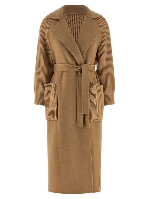 Max Mara بيرارد معطف — لون الجملي