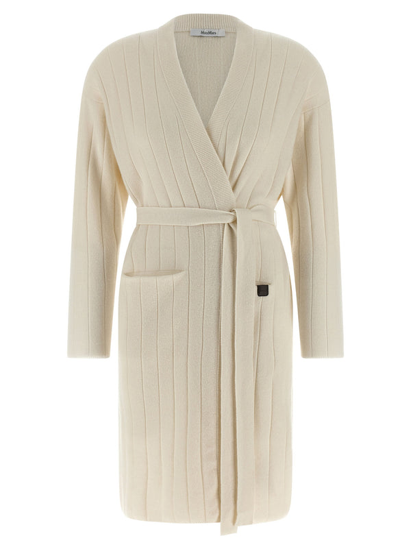Max Mara Pure cashmere yarn cardigan in cream