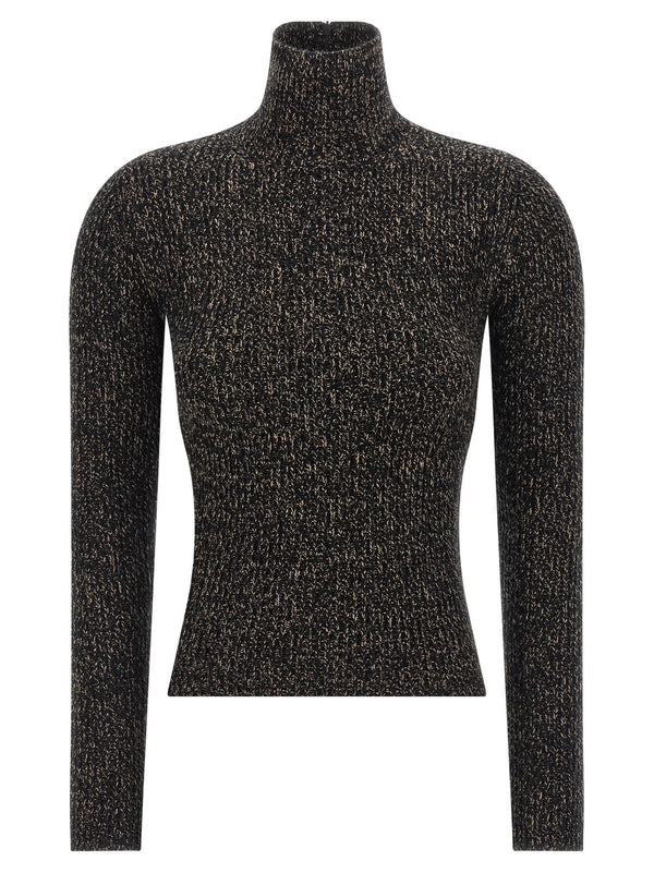 كارديغان مضلع من Max Mara صوف وكشمير مولينيه — فاحم