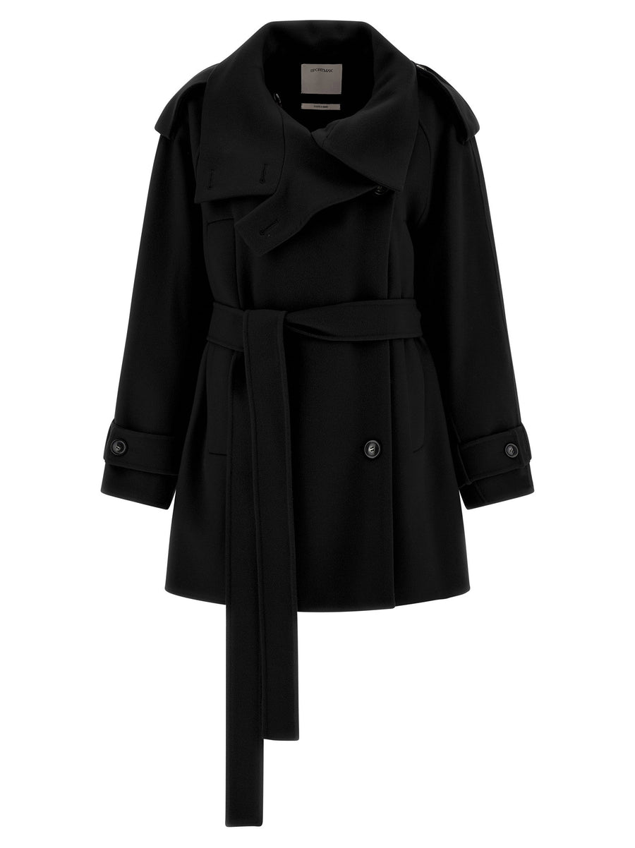 Sportmax Trench Coat — Black
