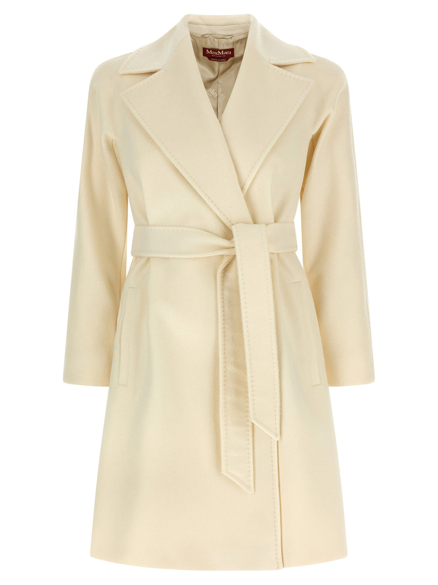Max Mara Studio Dravenna Coat — Cream