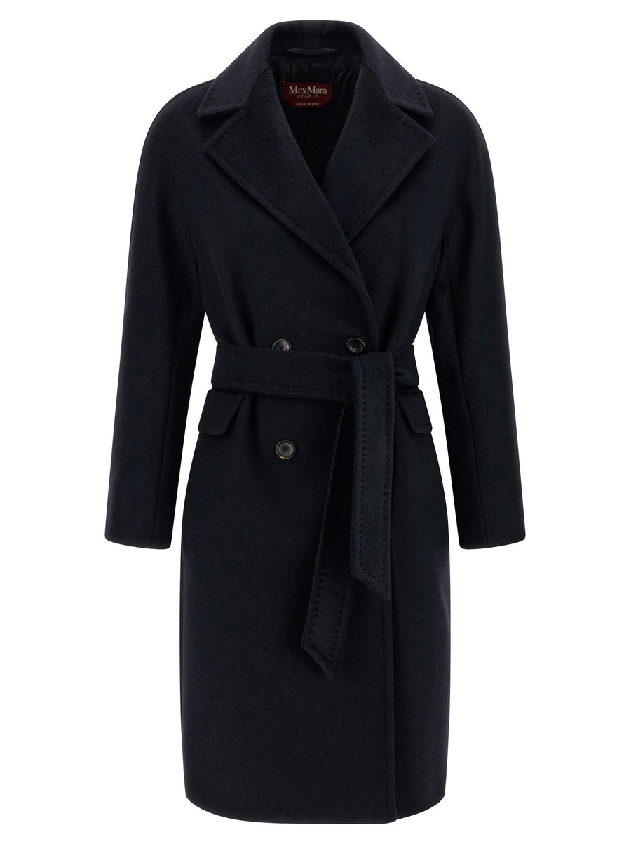 Max Mara Studio Panteon Coat — Black