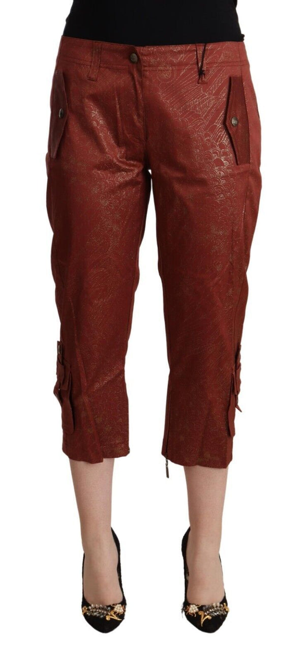 Just Cavalli 91% Cotton 9% Elastane cargo shorts in brown