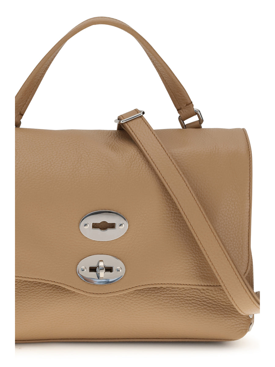 Handbag Postina Daily Brown Cantucci Calf Leather Shoulder Bags